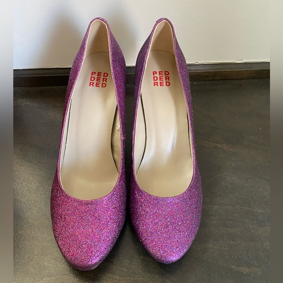 Brand New in Box Pink and Blue Glitter Heels - Picture 1 of 8